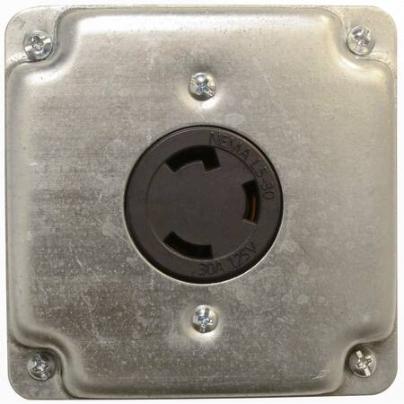 Ac Works 30A, 125V, NEMA L5-30R Flush Mounting Locking Industrial Grade Receptacle FML530R